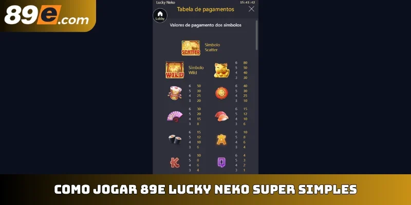 Como jogar 89E Lucky Neko super simples