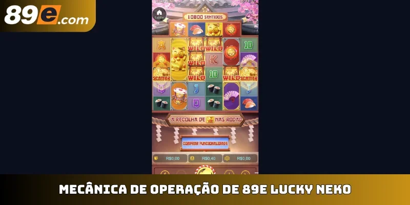 Mecânica de operação de 89E Lucky Neko