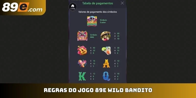 Regras do jogo 89E Wild Bandito