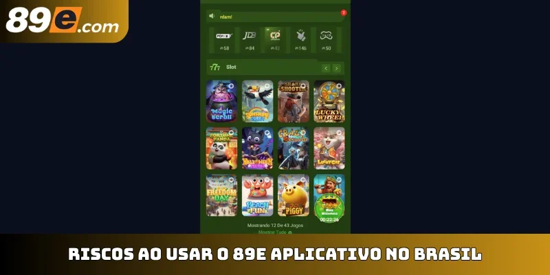 Riscos ao usar o 89E aplicativo no Brasil