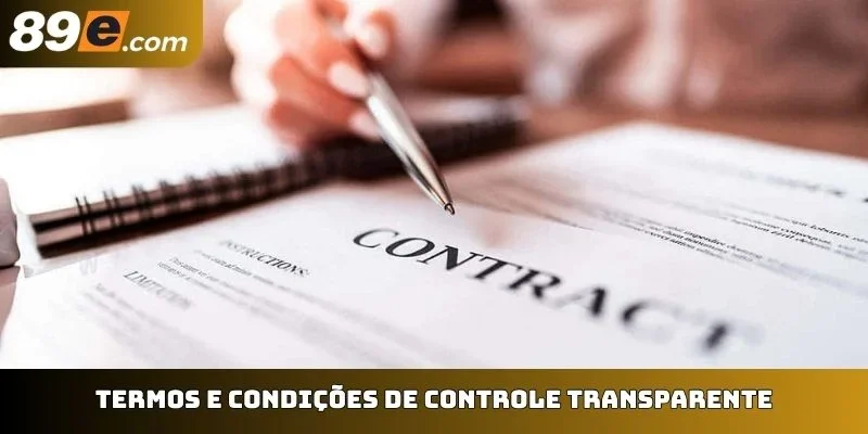Termos e condições de controle transparente