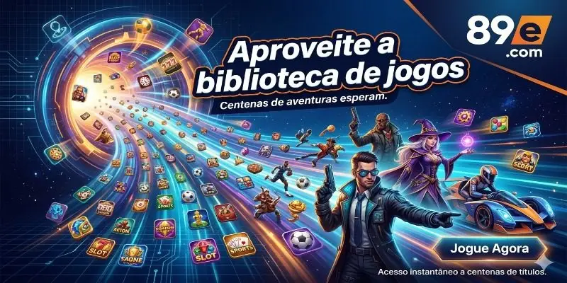 Aproveite a biblioteca de jogos na 89E